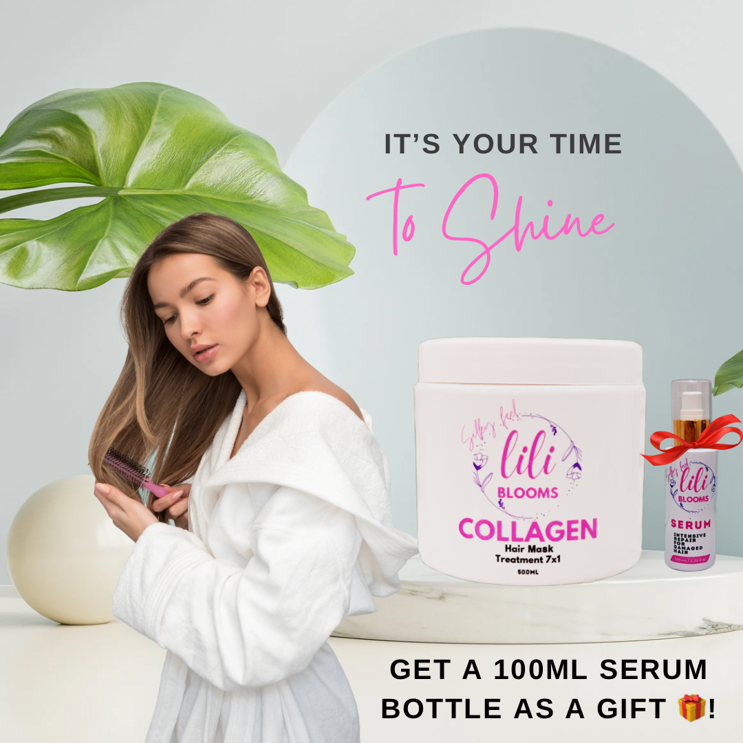 Lili Blooms Collagen Hair Mask Treatment 7x1 + Get a 100ml Serum Bottle as a Gift 🎁!